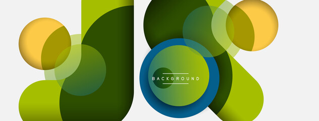 Creative geometric wallpaper. Minimal abstract background. Circles composition vector illustration for wallpaper banner background or landing page