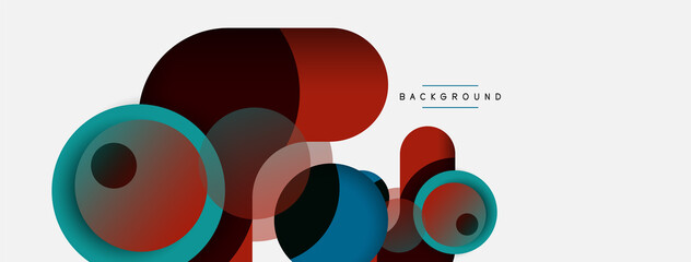 Creative geometric wallpaper. Minimal abstract background. Circles composition vector illustration for wallpaper banner background or landing page