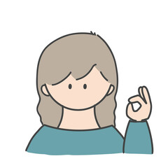 OKのポーズ_女の子