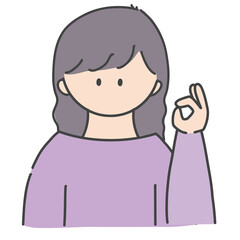 OKのポーズ_女の子