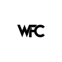 wfc initial letter monogram logo design