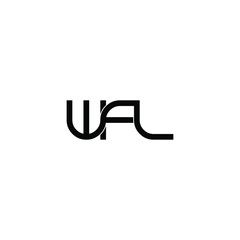 wfl initial letter monogram logo design