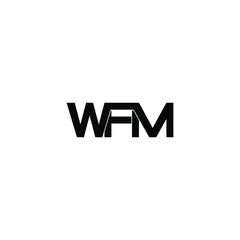 Obraz premium wfm initial letter monogram logo design