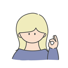 OKのポーズ_女の子