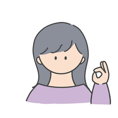 OKのポーズ_女の子