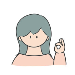 OKのポーズ_女の子