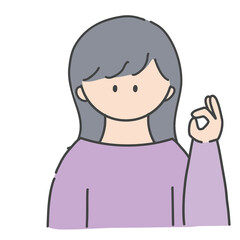 OKのポーズ_女の子