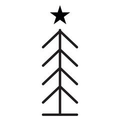 Classic Christmas Trees icon. Vector happy new year party design