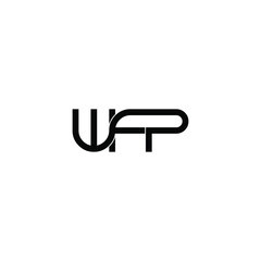 Fototapeta premium wfp initial letter monogram logo design