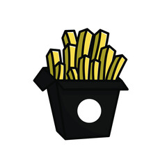 french fries with black box, black friday french fries
