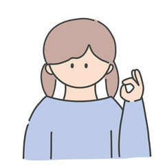 OKのポーズ_女の子