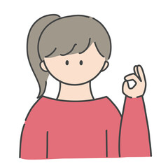 OKのポーズ_女の子