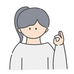 OKのポーズ_女の子