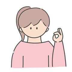 OKのポーズ_女の子