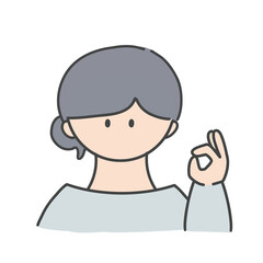 OKのポーズ_女の子