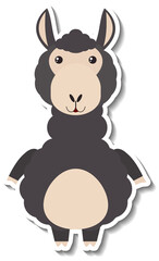Chubby sheep animal cartoon sticker