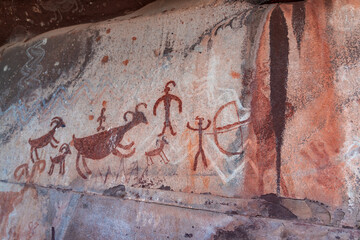 People and Animals cave art