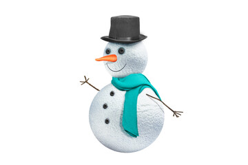 Snowman with black hat