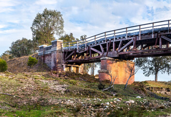Fototapeta na wymiar Abandoned Railway Bridge at Tenterfield Creek NSW Australia (1 of 3)