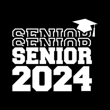 Senior Class Of 2024 T shirt Design Vector