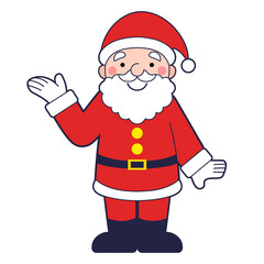 案内するサンタクロース　アウトライン
