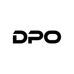 DPO letter logo design with white background in illustrator, vector logo modern alphabet font overlap style. calligraphy designs for logo, Poster, Invitation, etc.