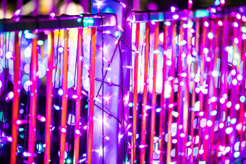 ウィンターイルミネーション　幻想的　遊園地　光　美しい　色鮮やか