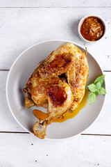 Ayam Bumbu Rujak : Stew Chicken with palm sugar sauce and chili