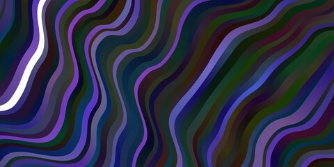 Dark BLUE vector pattern with curved lines.