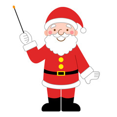 説明しているサンタクロース