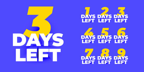 Number of days left banner template for promotion