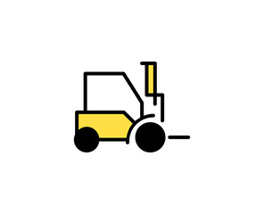 Forklift line icon. Vector symbol in trendy flat style on white background. Commerce sing for design.