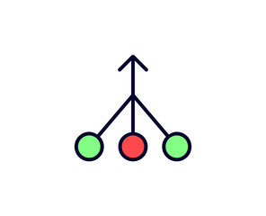 Diversification line icon. Vector symbol in trendy flat style on white background. Commerce sing for design.