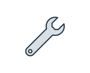 Wrench flat icon. Single high quality outline symbol for web design or mobile app.  House thin line signs for design logo, visit card, etc. Outline pictogram EPS10