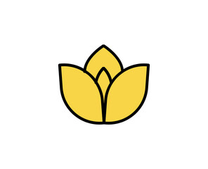 Lotus premium line icon. Simple high quality pictogram. Modern outline style icons. Stroke vector illustration on a white background. 
