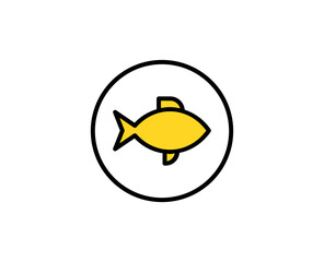 Fish premium line icon. Simple high quality pictogram. Modern outline style icons. Stroke vector illustration on a white background. 
