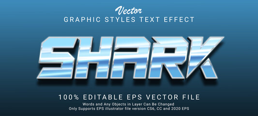 Obraz premium Shark cinematic text style effect