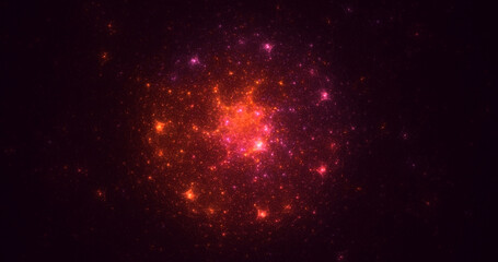 3D rendering abstract colorful fractal light background