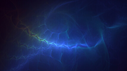 3D rendering abstract colorful fractal light background