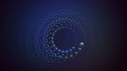 3D rendering abstract round light background