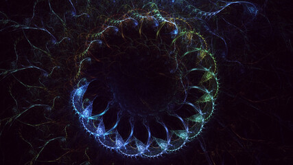 3D rendering abstract round light background