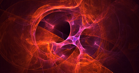 3D rendering abstract colorful fractal light background