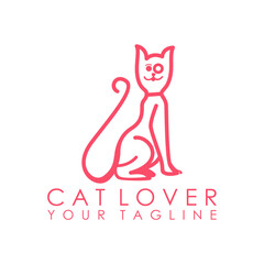 Cat Lovers Logo Graphic Design