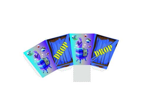 Fornite Popcorn Cardboard Template
