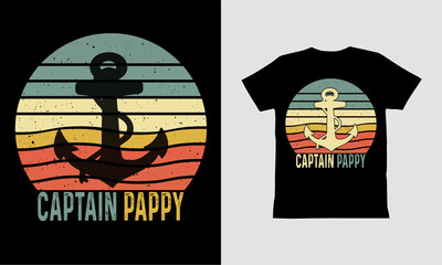 Obraz premium Captain pappy-Father's day,T Shirt Design