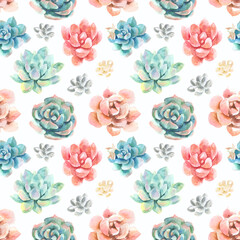 Fototapeta premium sukkulent flower pattern