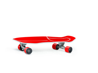 red skateboard on white background sport
