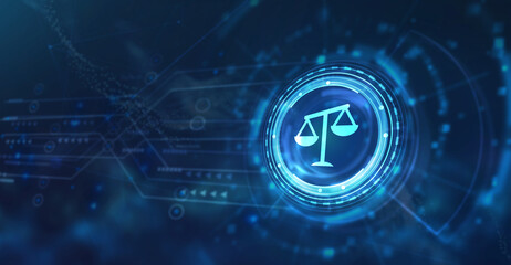 Internet, business, Technology and network concept.  Labor Law Lawyer Legal. 3d illustration.