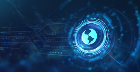 Internet, business, Technology and network concept. World wide web concept globe icon set. Planet web symbol set. Planet icon with world wide web sign. 3d illustration.