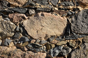 Fragment of a wall from a chipped stone